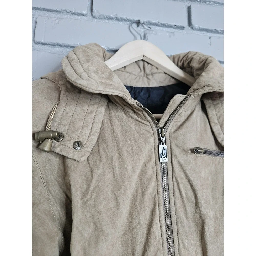 Skea Paris/Vail Women's Vintage Parka Ski Snow Jacket‎ Size 4 Brown Faux Suede